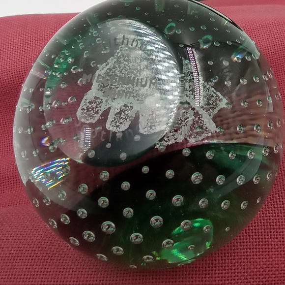 MILLENNIUM Y2K ART GLASS PAPERWEIGHT, CAITHNESS FROM SCOTLAND - Picture 2 of 4